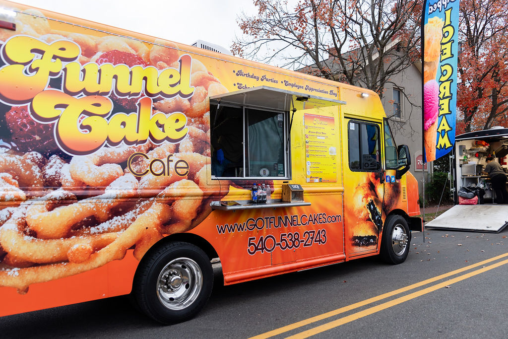 TreeLighting-008 Image of the Funnel Cake Cafe Food Truck.